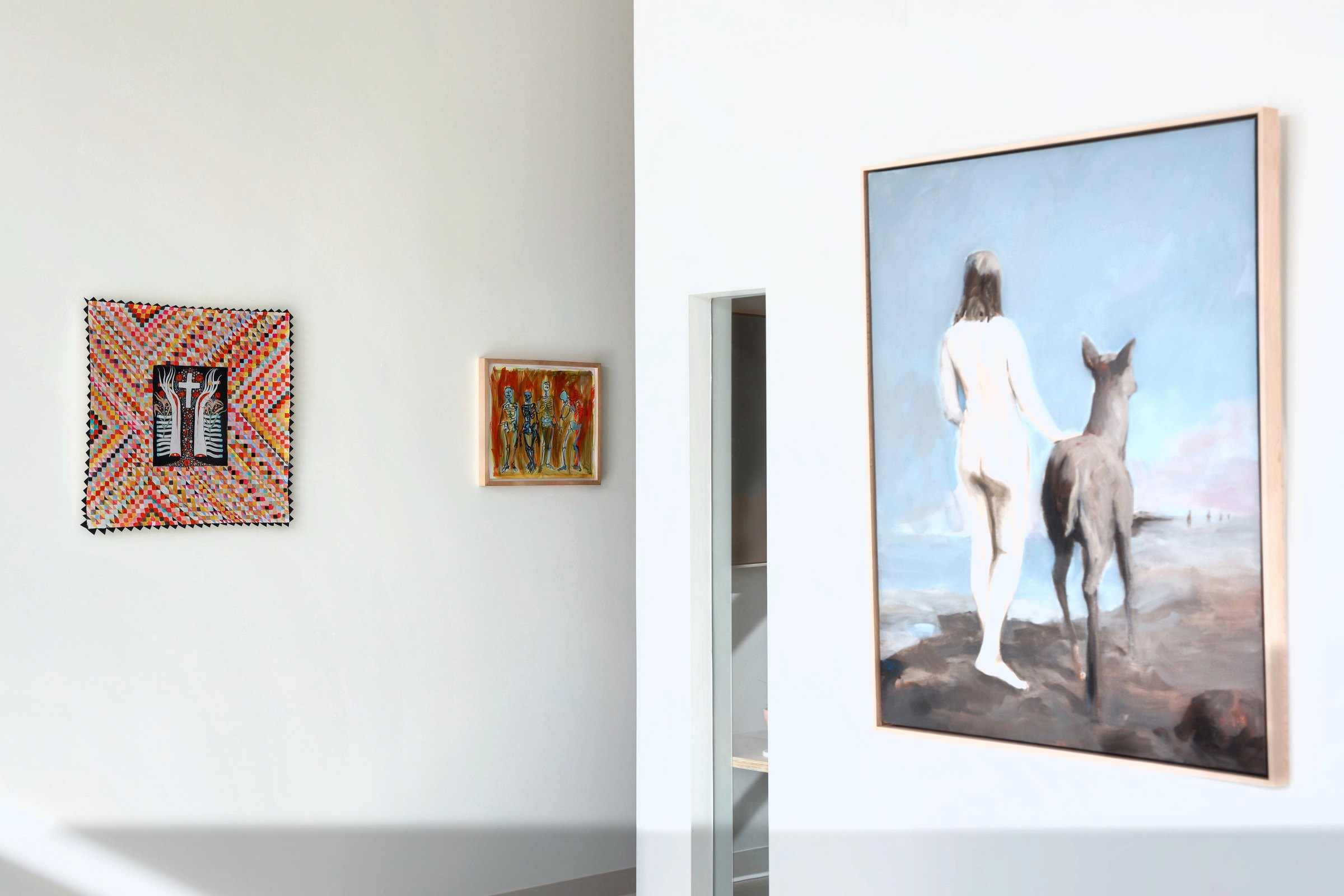 Installation view of Flowers in Hell at Echo Arts, Bozeman