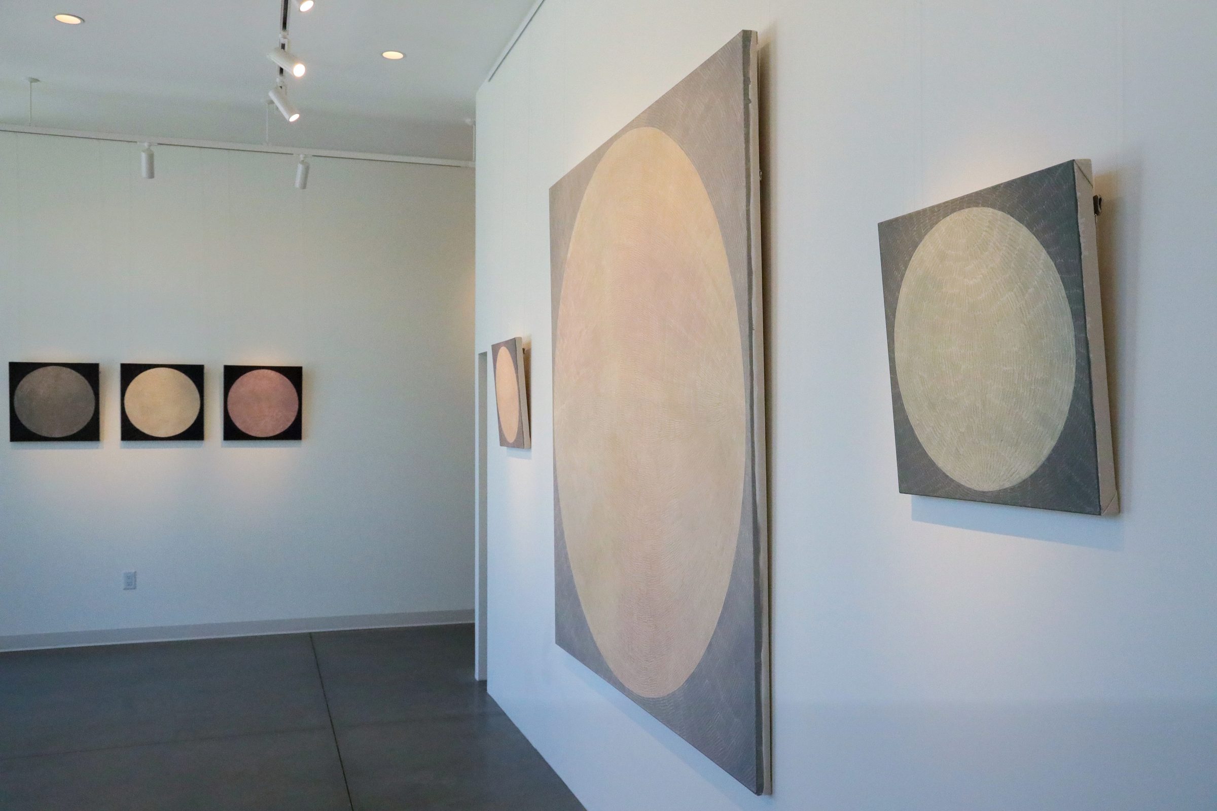 Installation view of A Reflection of the Solar Year in Twelve Full Moons at Echo Arts, Bozeman